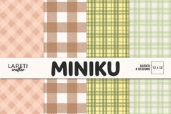Sage green plaid scrapbook paper for nursery themed crafting projects.
