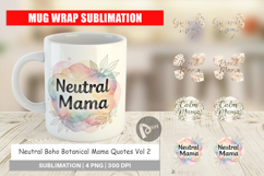 Neutral Boho Mama Mug Wrap Product Image 1