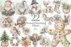 Neutral Christmas Clipart Sublimation Product Image 1