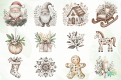 Neutral Christmas Clipart Sublimation Product Image 5
