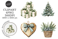 Neutral Christmas Clipart Png Product Image 1