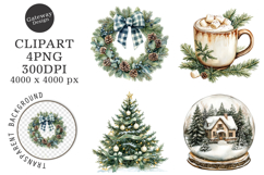 Neutral Christmas Clipart Png Product Image 1