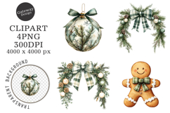 Neutral Christmas Clipart Png Product Image 1
