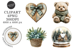 Neutral Christmas Clipart Png Product Image 1