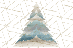 Neutral Christmas Tree Clipart Modern Minimalist Holiday PNG Product Image 2