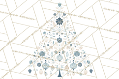 Neutral Christmas Tree Clipart Modern Minimalist Holiday PNG Product Image 2