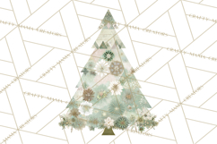 Neutral Christmas Tree Clipart Modern Minimalist Holiday PNG Product Image 5