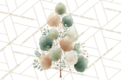 Neutral Christmas Tree Clipart Modern Minimalist Holiday PNG Product Image 5