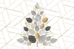 Neutral Christmas Tree Clipart Modern Minimalist Holiday PNG Product Image 3