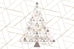 Neutral Christmas Tree Clipart Modern Minimalist Holiday PNG Product Image 2