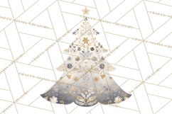 Neutral Christmas Tree Clipart Modern Minimalist Holiday PNG Product Image 4