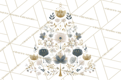 Neutral Christmas Tree Clipart Modern Minimalist Holiday PNG Product Image 5