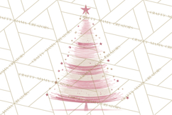 Neutral Christmas Tree Clipart Modern Minimalist Holiday PNG Product Image 4