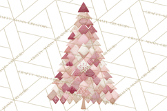 Neutral Christmas Tree Clipart Modern Minimalist Holiday PNG Product Image 5