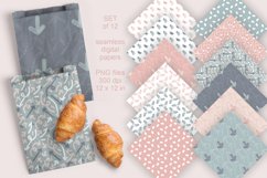 Neutral Color Seamless Patterned Digital Papers PNG files