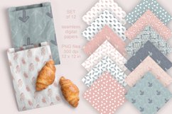 Neutral Color Seamless Patterned Digital Papers PNG files