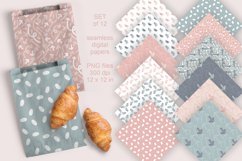 Neutral Color Seamless Patterned Digital Papers PNG files