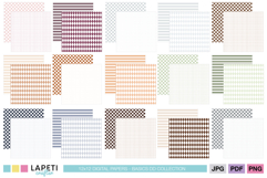 Printable 12x12 pattern paper pack with minimalist geometric designs