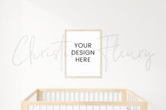 Neutral Nursery Wood Frame Mockup, Boho Frame Mockup Product Image 2