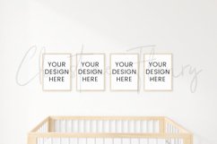 Neutral Nursery Wood Frame Mockup, Four Boho Frame Mockup Product Image 2