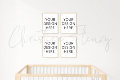 Neutral Nursery Wood Frame Mockup, Four Boho Frame Mockup 2 Product Image 2