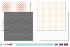 Neutral digital paper collection featuring pastel stripes and dots