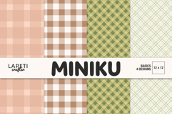 Vintage style journal papers with coordinated plaid patterns.