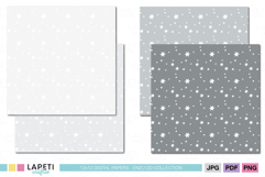 Grey neutral star digital paper, simple celestial pattern, ideal for nursery projects, invitations and DIY crafts.