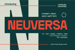 Neuversa - Modern Clean Sans Serif Font Product Image 1
