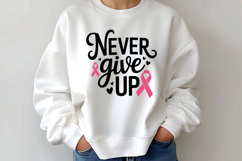 Never Give Up SVG | Breast Cancer Awareness SVG Product Image 2