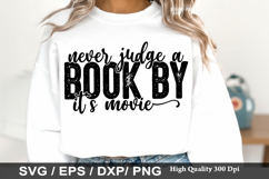 Never Judge a Book by It's Movie - Reading SVG Design Product Image 1