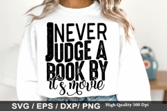 Never Judge a Book by It's Movie - Reading SVG Design Product Image 1
