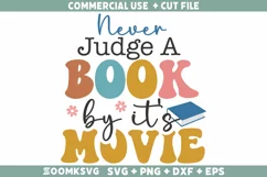 Reading SVG, Book Lover SVG, Book SVG, Book PNG, Retro SVG Product Image 1