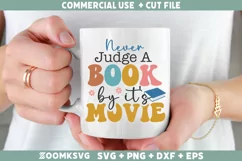 Reading SVG, Book Lover SVG, Book SVG, Book PNG, Retro SVG Product Image 2