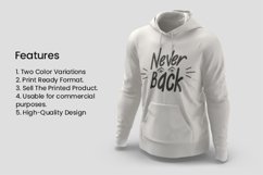 Never Look Back Typography T-shirt Design