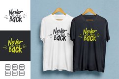 Never Look Back Typography T-shirt Design