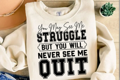 Never Quit Motivational Quote Svg Design Product Image 1