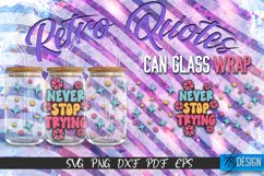 Retro Glass Can Wrap Design | Retro Quotes | SVG File v.5 Product Image 1