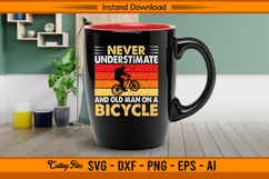 Never Underestimate An Old Man On A Bicycle SVG Product Image 3