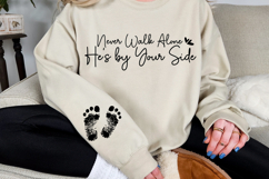 Never Walk Alone He&#039;s by Your Side Sleeve SVG Product Image 3