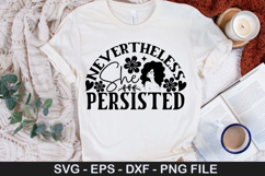 Nevertheless she persisted - Strong Woman SVG Design Product Image 1