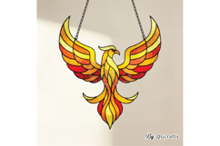 Phoenix Stained Glass Pattern | Digital Firebird Design Product Image 3