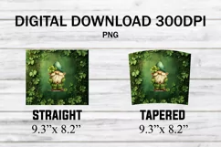 St. Patrick's Tumbler Wrap - Gnome Tumbler PNG Product Image 3