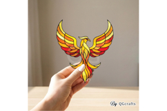 Phoenix Stained Glass Pattern | Digital Firebird Design Product Image 4