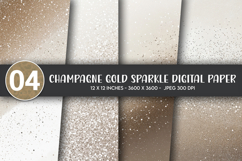 Champagne Gold Sparkle Digital Paper Product Image 1