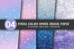 Pastel Galaxy Ombre Digital Paper Product Image 1