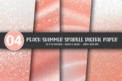 Peach Shimmer Sparkle Digital Paper Product Image 1
