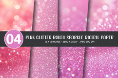 Pink Glitter Bokeh Sparkle Digital Paper Product Image 1
