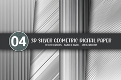 3D Silver Geometric Digital Paper Product Image 1