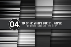 3D Dark Stripe Digital Paper Product Image 1